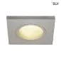 Preview: SLV DOLIX OUT GU10 Downlight eckig IP65 silbergrau