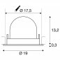 Preview: SLV Numinos Gimble XL LED Deckeneinbauleuchte 37,4W 3500lm 2700K 55° dreh- und schwenkbar schwarz/weiß