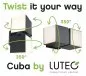 Preview: LUTEC LED Aussenwandleuchte Cuba 2x12,2W 1000lm 3000K IP54 Aluminium Anthrazit