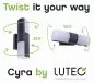 Preview: LUTEC LED Aussenwandleuchte Cyra 16,1W 950lm 3000K IP54 Aluminium Anthrazit