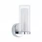 Preview: Paulmann 71076 Selection Bathroom Wandleuchte Luena IP44 E14 230V max. 20W dimmbar Chrom/Glas