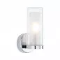 Preview: Paulmann 71076 Selection Bathroom Wandleuchte Luena IP44 E14 230V max. 20W dimmbar Chrom/Glas