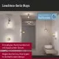 Preview: Paulmann 71140 Selection Bathroom Wandleuchte Ruya IP44 E14 230V max. 20W dimmbar Glas/Chrom