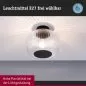 Preview: Paulmann 71146 Deckenleuchte Ruya IP44 E27 230V max. 60W Glas/Schwarz matt