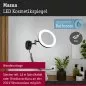 Preview: Paulmann 71149 LED Kosmetikspiegel Masua IP44 White Switch 55lm 230V 4W Schwarz matt