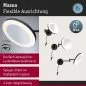 Preview: Paulmann 71149 LED Kosmetikspiegel Masua IP44 White Switch 55lm 230V 4W Schwarz matt