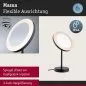Preview: Paulmann 71151 LED Kosmetikspiegel Masua IP44 White Switch 55lm 230V 4W Schwarz matt