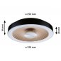 Preview: Paulmann 71178 LED Deckenleuchte Volea IP44 3000K 470lm / 1650lm 230V 3,5 / 1x13W dimmbar Schwarz/Gold