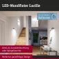 Preview: Paulmann 71207 LED Wandleuchte Lucille IP44 2700K 1300lm 230V 17W dimmbar Alu matt