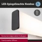 Preview: Paulmann 71208 Selection Bathroom LED Wandleuchte Nembus IP44 3000K 950lm 230V 11,2W Schwarz_4