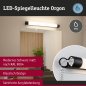 Preview: Paulmann 71214 Selection Bathroom LED Spiegelleuchte Orgon Steckdose IP44 3000K 850lm 230V 10,5W Schwarz_4