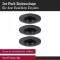 Preview: Paulmann 92114 Einbauleuchte 3er-Pack starr rund 90mm GU10 max. 3x10W 230V IP23 dimmbar Schwarz