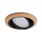 Preview: Paulmann 92237 LED Einbauleuchte Lanati 3er-Set rund 84mm 30° Coin 3x6W 3x470lm 230V 2700K Holzoptik Eiche/Schwarz matt