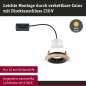 Preview: Paulmann 92238 LED Einbauleuchte Lanati Einzelspot rund 84mm 30° Coin 6W 470lm 230V 2700K Holzoptik Eiche/Schwarz matt