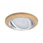 Preview: Paulmann 92239 LED Einbauleuchte Lanati 3er-Set rund 84mm 30° Coin 3x6W 3x470lm 230V 2700K Holzoptik Eiche/Alu gedreht