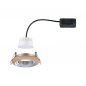 Preview: Paulmann 92240 LED Einbauleuchte Lanati Einzelspot rund 84mm 30° Coin 6W 470lm 230V 2700K Holzoptik Eiche/Alu gedreht