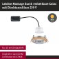 Preview: Paulmann 92240 LED Einbauleuchte Lanati Einzelspot rund 84mm 30° Coin 6W 470lm 230V 2700K Holzoptik Eiche/Alu gedreht