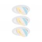 Preview: Paulmann 92254 LED Einbauleuchte White Select Aumus 3er-Set rund 105mm 90° 3x5W 3x700lm 230V dimmbar 2700 - 6500K Weiß