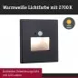 Preview: Paulmann 93135 LED Wandeinbauleuchte Edge Quadro eckig 80x42mm 1,2W 25lm 230V 2700K Schwarz