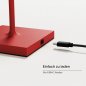 Preview: Sigor Akku-Tischleuchte Nuindie USB-C 380mm feuerrot 2,2W FlexMood 2200K/2700K IP54 168/197lm Ra85