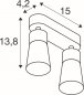 Preview: SLV Puri 2.0 Cone Wand- und Deckenaufbauleuchte long 2x max. 6W GU10 schwarz_2