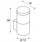 Preview: SLV F-POL WALL Wandleuchte rund anthrazit E27 231585