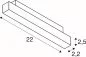 Preview: SLV IN-LINE 22 48V TRACK Darklight Reflector DALI Spot weiß 7.3W 580lm 2700K CRI90 35°