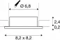 Preview: SLV New Tria 68 Deckeneinbauring L: 8.2 B: 8.2 H: 2.6 cm IP 20 weiß