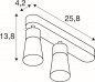 Preview: SLV Puri 2.0 Cone Wand- und Deckenaufbauleuchte asymmetrisch 2x max. 6W GU10 grau_2