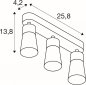 Preview: SLV Puri 2.0 Cone Wand- und Deckenaufbauleuchte long 3x max. 6W GU10 grau_2