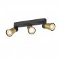 Preview: SLV Puri 2.0 Cone Wand- und Deckenaufbauleuchte long 3x max. 6W GU10 schwarz / gold