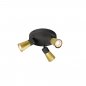 Preview: SLV Puri 2.0 Cone Wand- und Deckenaufbauleuchte rund 3x max. 6W GU10 schwarz / gold