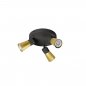 Preview: SLV Puri 2.0 Cone Wand- und Deckenaufbauleuchte rund 3x max. 6W GU10 schwarz / gold_1