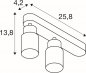 Preview: SLV Puri 2.0 Tube Wand- und Deckenaufbauleuchte asymmetrisch 2x max. 6W GU10 grau_2