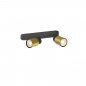 Preview: SLV Puri 2.0 Tube Wand- und Deckenaufbauleuchte asymmetrisch 2x max. 6W GU10 schwarz / gold