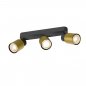 Preview: SLV Puri 2.0 Tube Wand- und Deckenaufbauleuchte long 3x max. 6W GU10 schwarz / gold