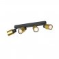 Preview: SLV Puri 2.0 Tube Wand- und Deckenaufbauleuchte long 4x max. 6W GU10 schwarz / gold