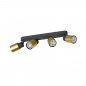 Preview: SLV Puri 2.0 Tube Wand- und Deckenaufbauleuchte long 4x max. 6W GU10 schwarz / gold_1