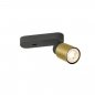 Preview: SLV Puri 2.0 Tube Wand- und Deckenaufbauleuchte mit Schalter rechteckig 1x max. 6W GU10 schwarz / gold