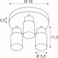 Preview: SLV Puri 2.0 Tube Wand- und Deckenaufbauleuchte rund 3x max. 6W GU10 schwarz_2