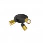 Preview: SLV Puri 2.0 Tube Wand- und Deckenaufbauleuchte rund 3x max. 6W GU10 schwarz /gold