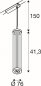 Preview: SLV Quimera 1-Phasen Pendelleuchte Pendellänge 150cm 2700K PHASE gebürstet messing