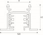 Preview: SLV Eutrac 3-Phasen-Einbauschiene Hochvoltschiene 2m weiß