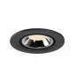 Preview: SLV Numinos Gimble S LED Deckeneinbauleuchte 8,6W 690lm 2700K 55° dreh- und schwenkbar schwarz/chrom