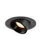 Preview: SLV Numinos Gimble M LED Deckeneinbauleuchte 17,5W 1460lm 2700K 40° dreh- und schwenkbar schwarz