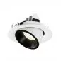Preview: SLV Numinos Gimble M LED Deckeneinbauleuchte 17,5W 1600lm 4000K 55° dreh- und schwenkbar weiß/schwarz