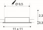 Preview: SLV New Tria 95 Deckeneinbauring L: 11 B: 11 H: 2.6 cm IP 20 weiß