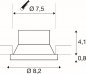 Preview: SLV New Tria 75 Deckeneinbauring vertieft Aufsatz D: 8.2 H: 4.9 cm IP 20 weiß