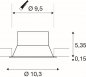 Preview: SLV New Tria 95 Deckeneinbauring,vertieft D: 10.3 H: 5.5 cm IP 20 weiß