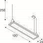 Preview: SLV Worklight Pro 120 Pendelleuchte 120cm 4000K DALI Touch weiß